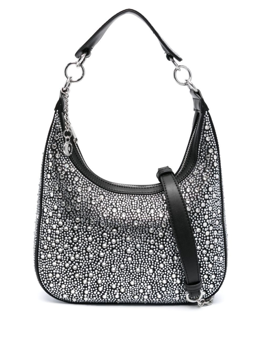 LIU JO crystal-embellished zipped shoulder bag - Black von LIU JO