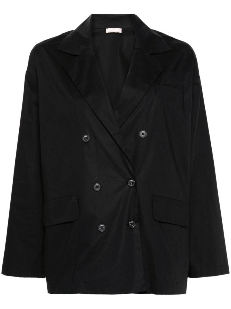 LIU JO double-breasted poplin blazer - Black von LIU JO