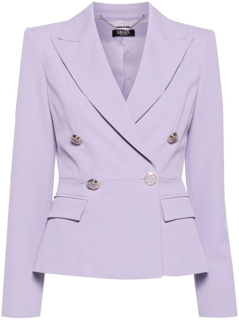 LIU JO double-breasted twill blazer - Purple von LIU JO