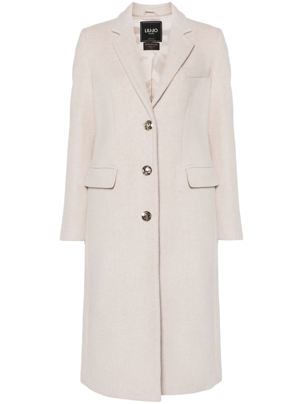 LIU JO embossed-buttons coat - Neutrals von LIU JO