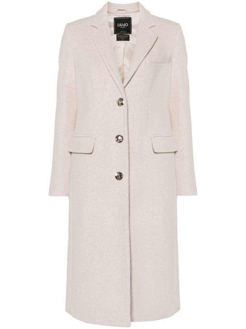 LIU JO embossed-buttons coat - Neutrals von LIU JO