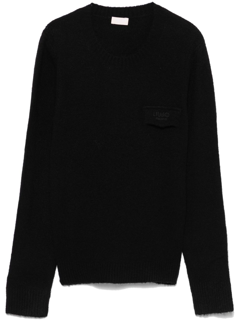 LIU JO embroidered-logo sweater - Black von LIU JO