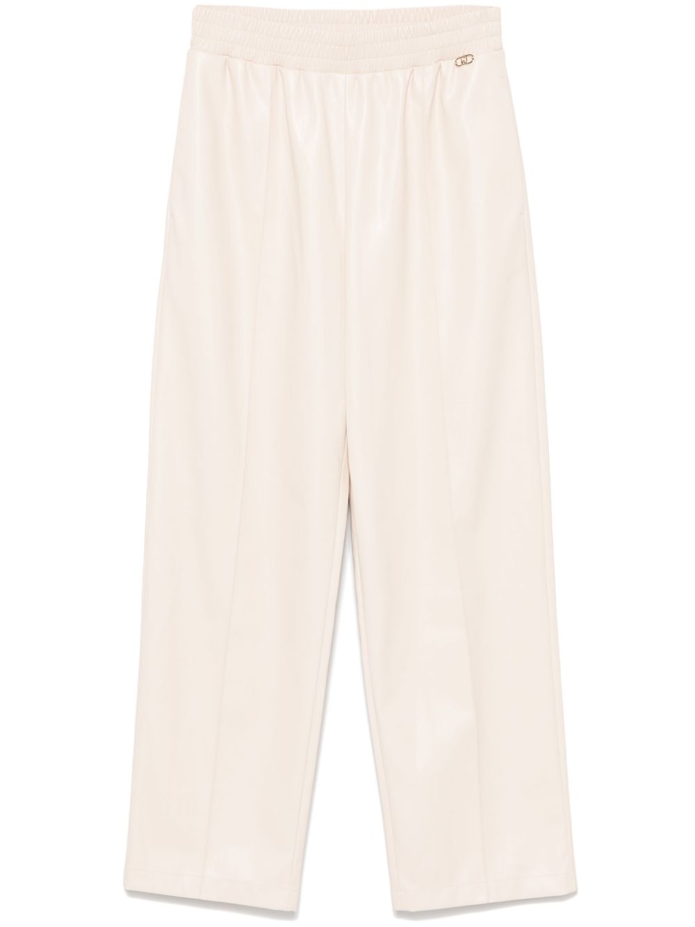 LIU JO faux-leather tapered trousers - Neutrals von LIU JO