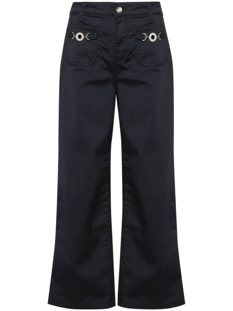 LIU JO flare-leg cropped trousers - Blue von LIU JO