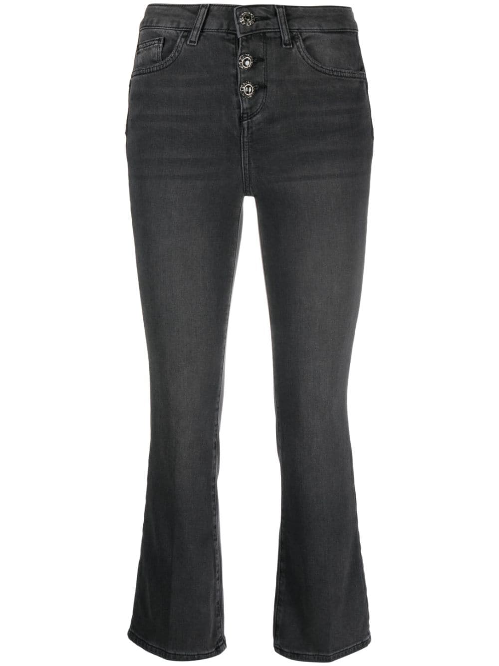 LIU JO flared cropped jeans - Black von LIU JO