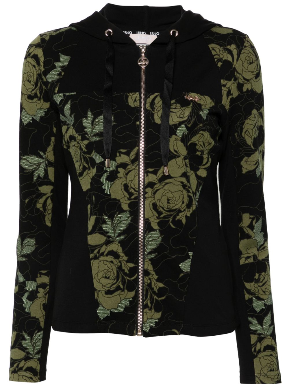 LIU JO floral hoodie - Black von LIU JO