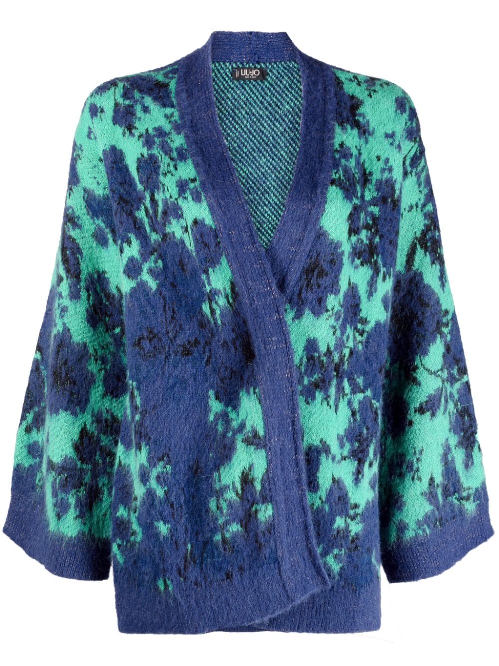 LIU JO floral intarsia-knit cardigan - Blue von LIU JO