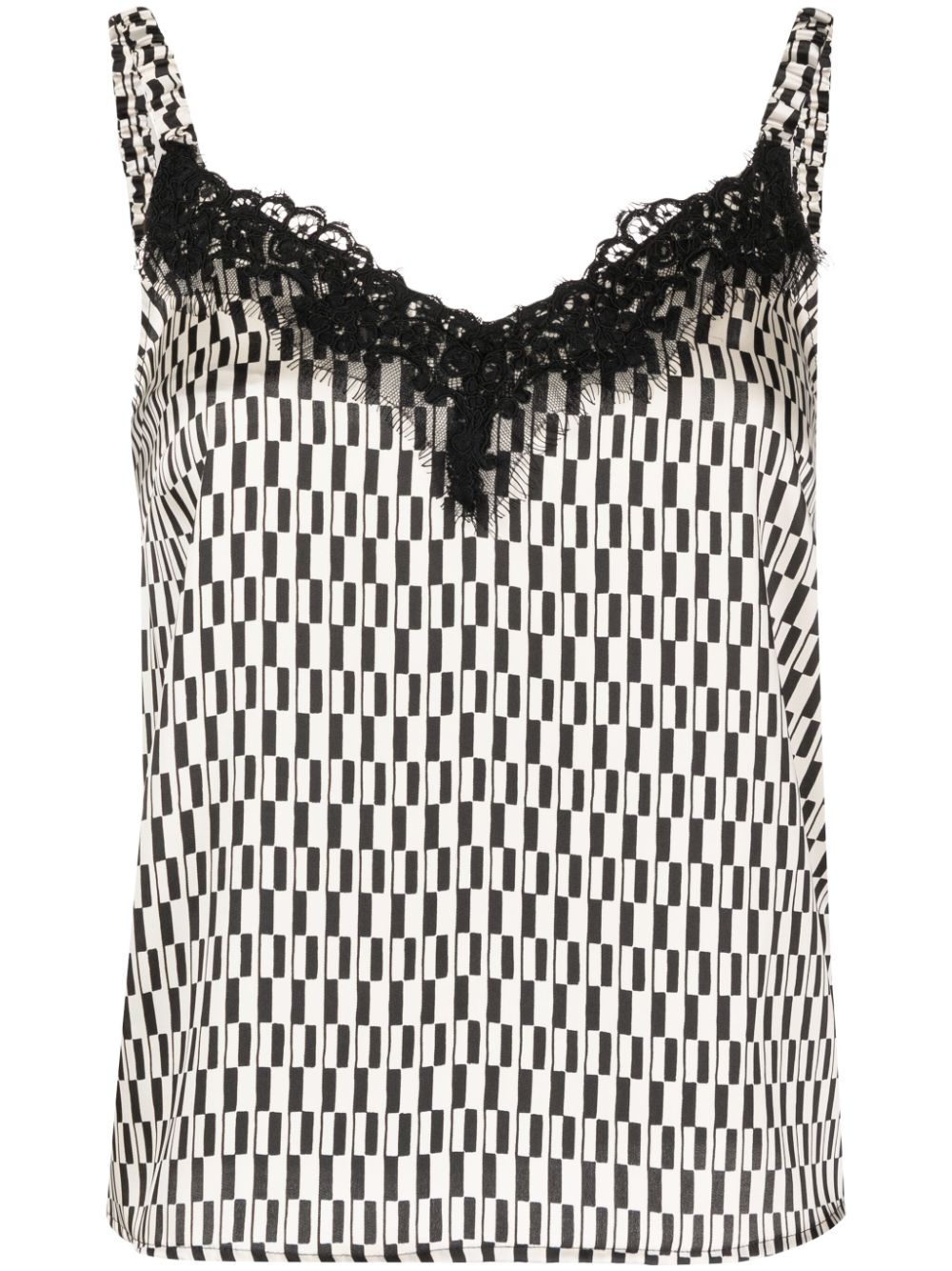 LIU JO geometric-pattern sleeveless top - Black von LIU JO