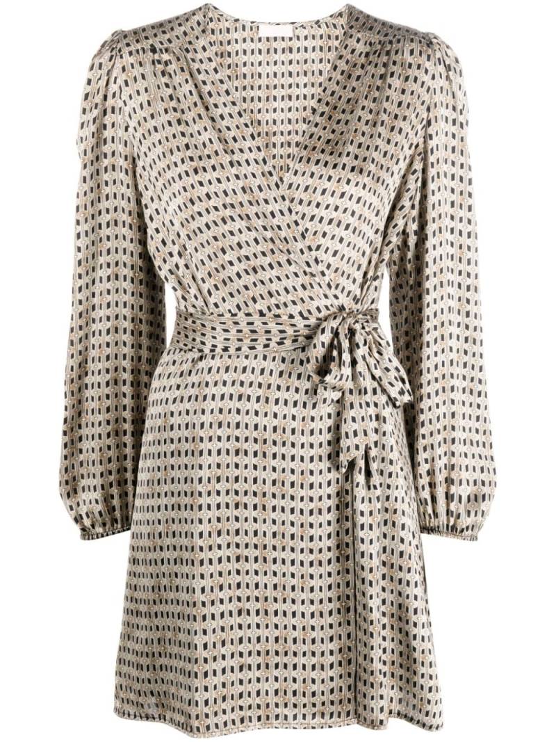 LIU JO geometric pattern wrap dress - Neutrals von LIU JO