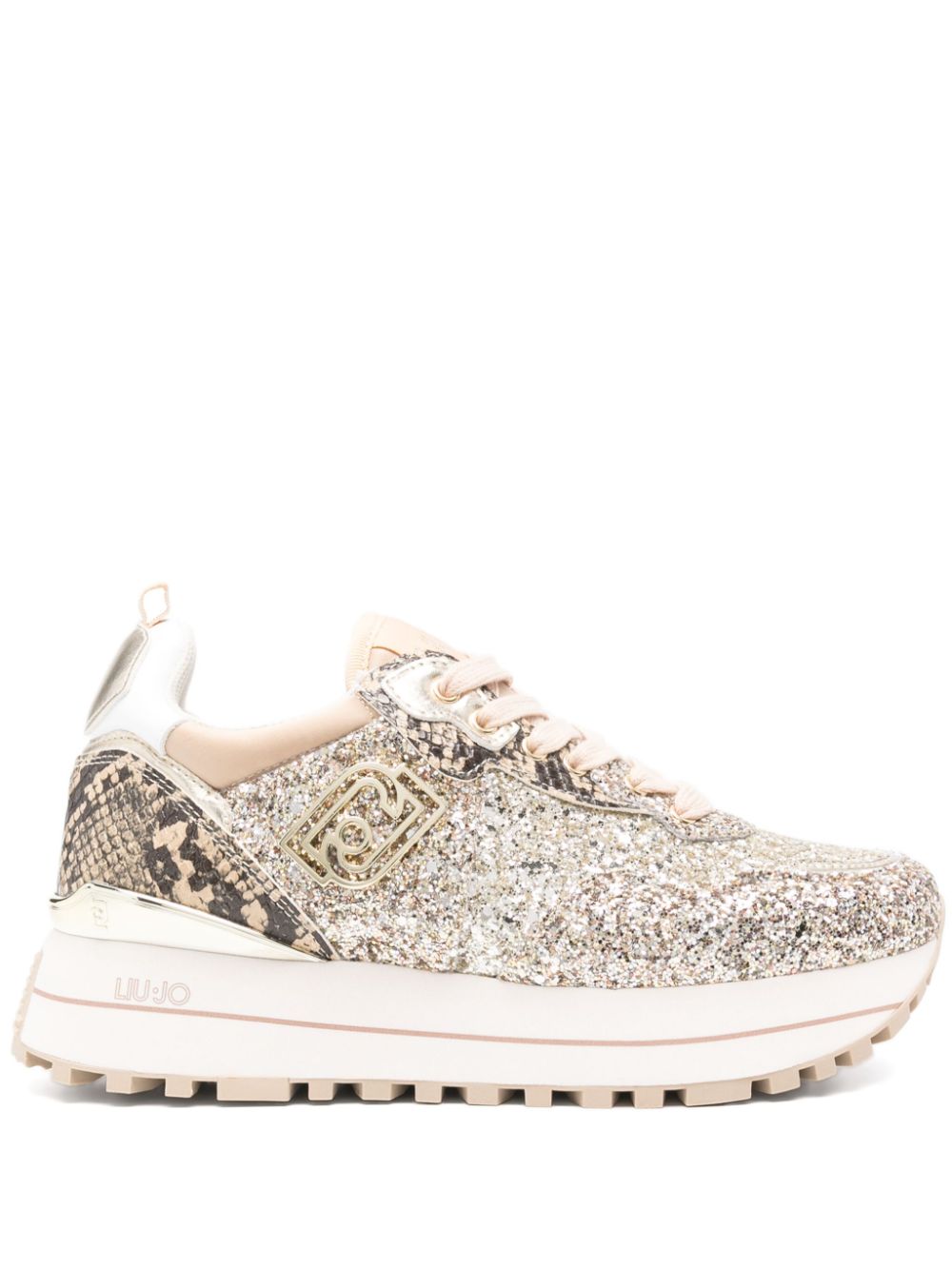 LIU JO glitter platform sneakers - Neutrals von LIU JO