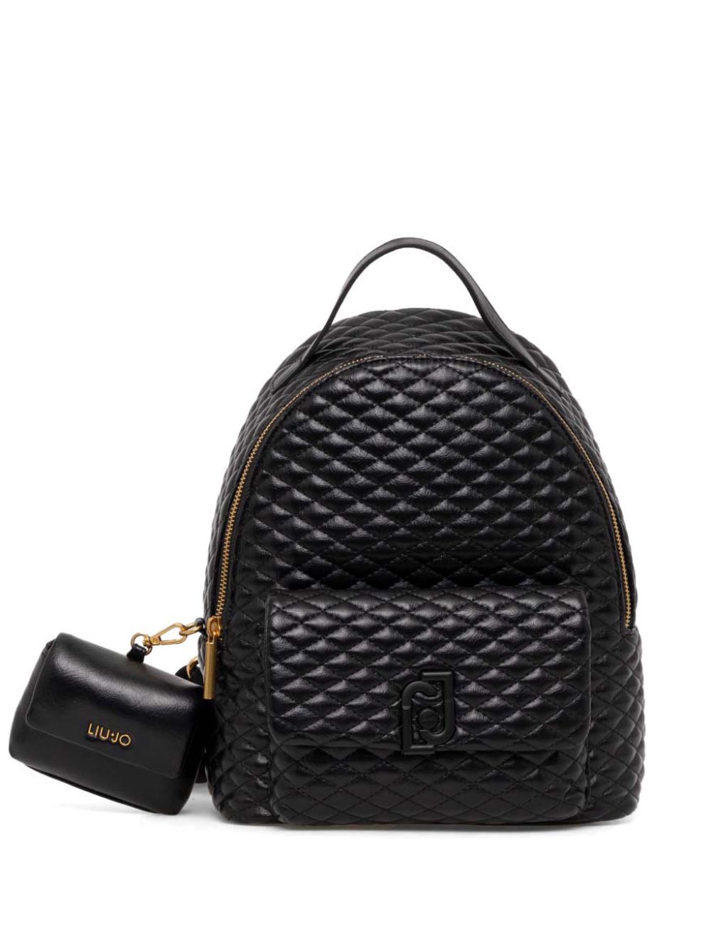 LIU JO glossy-finish quilted backpack - Black von LIU JO