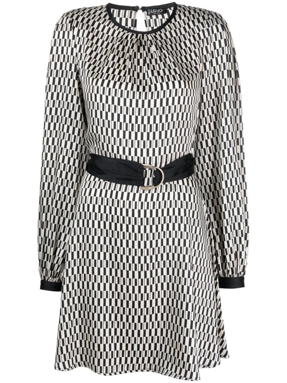 LIU JO graphic-print belted dress - Neutrals von LIU JO