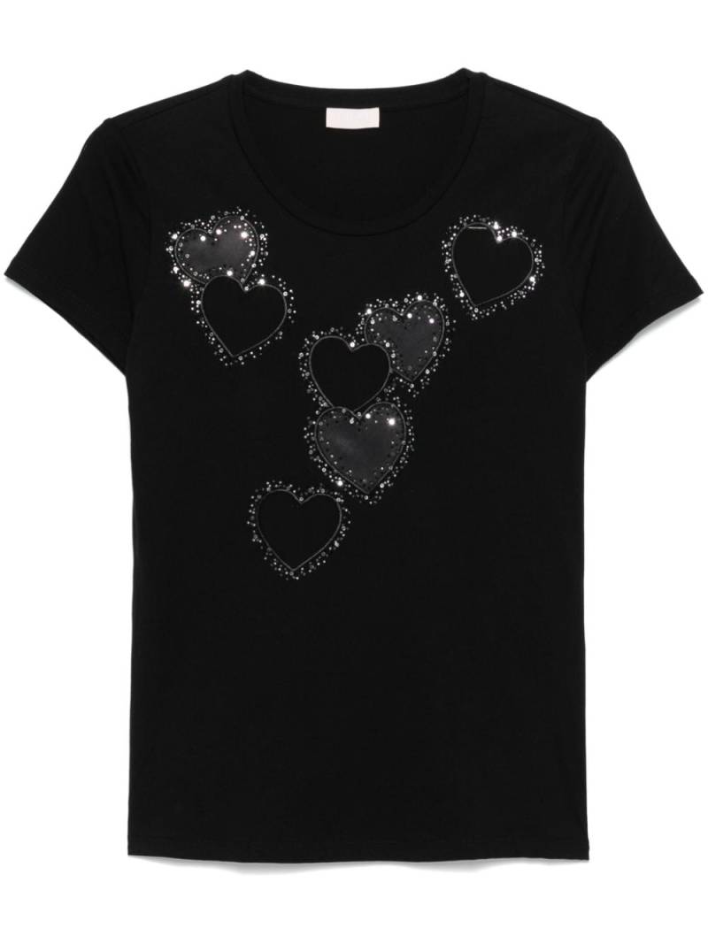 LIU JO heart-motif T-shirt - Black von LIU JO