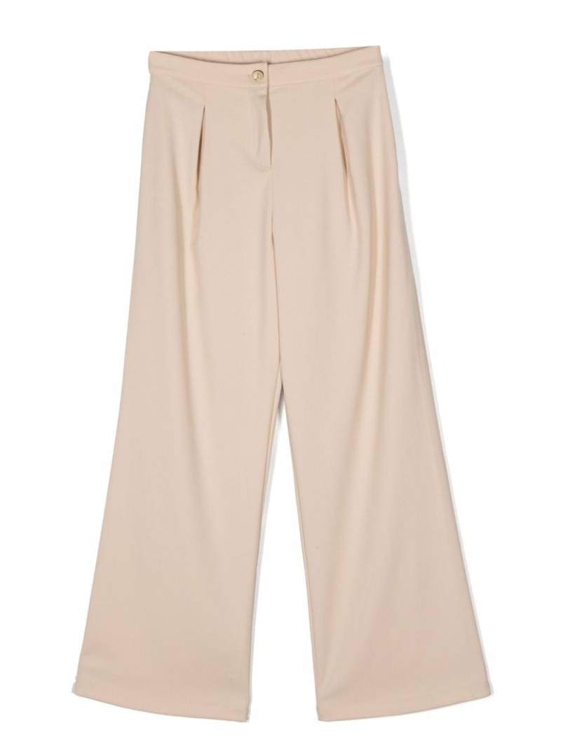 Liu Jo Kids high-waist wide-leg trousers - Neutrals von Liu Jo Kids