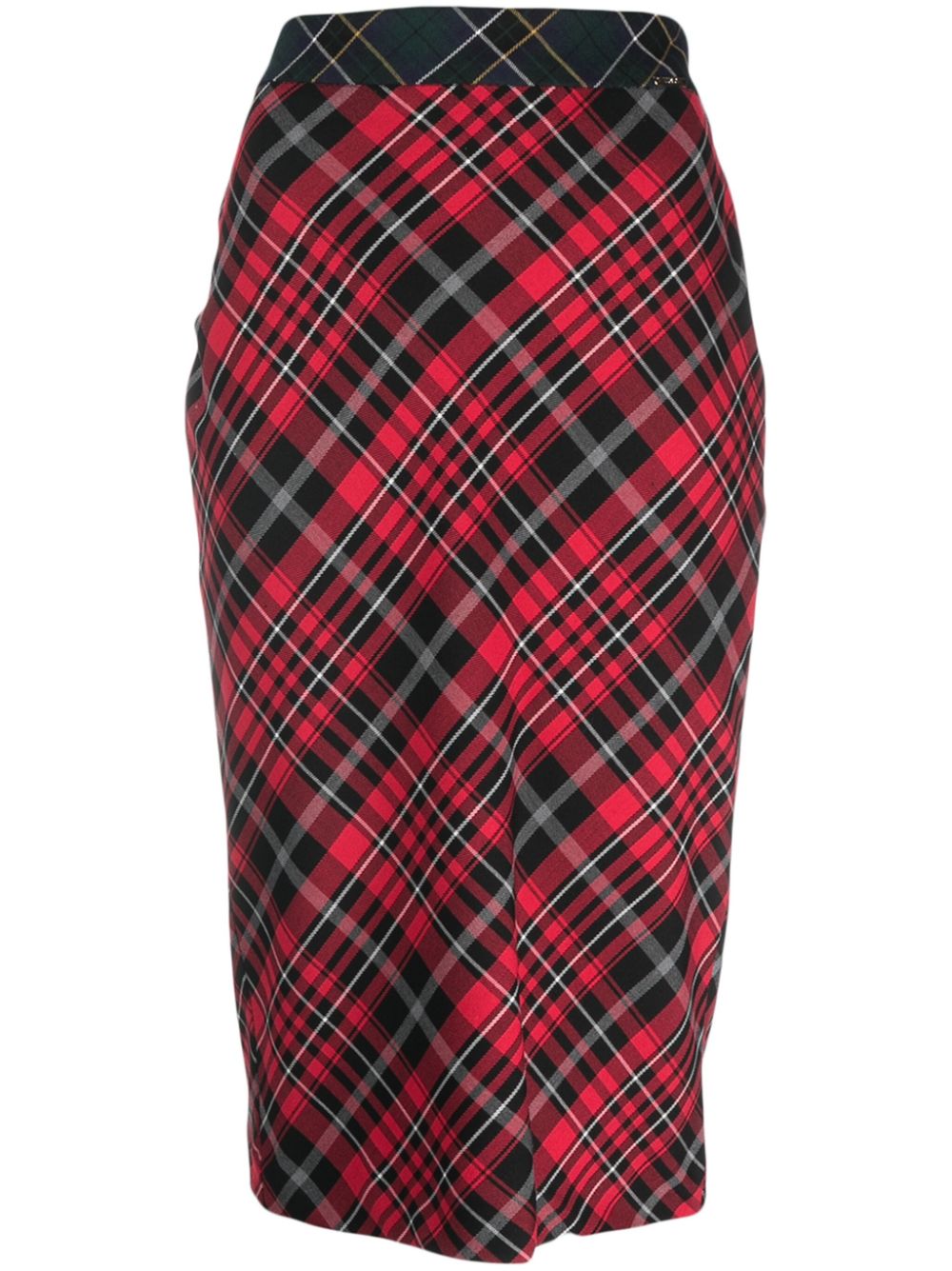 LIU JO high-waisted check-pattern pencil skirt - Red von LIU JO