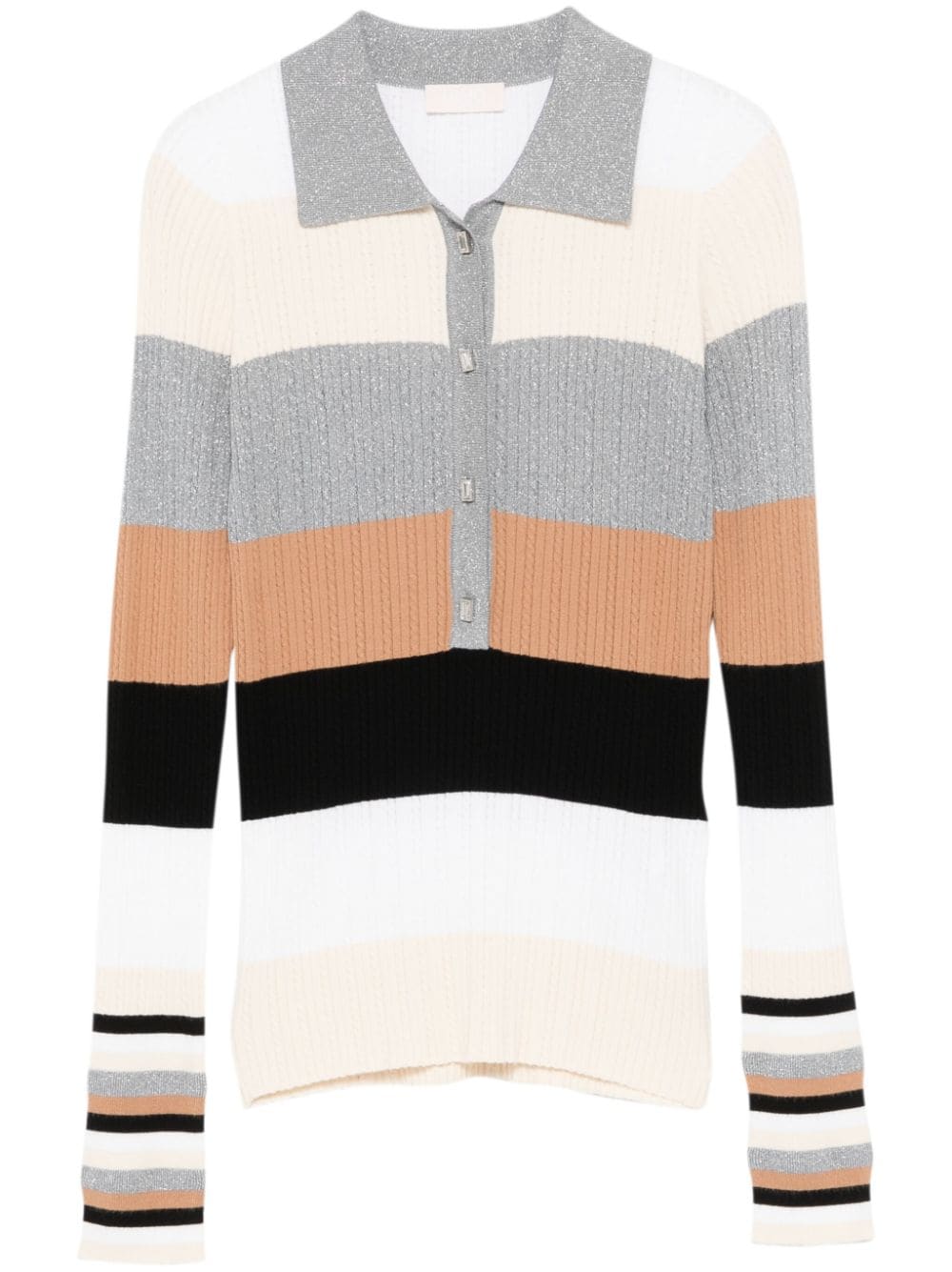 LIU JO knitted polo top - Neutrals von LIU JO