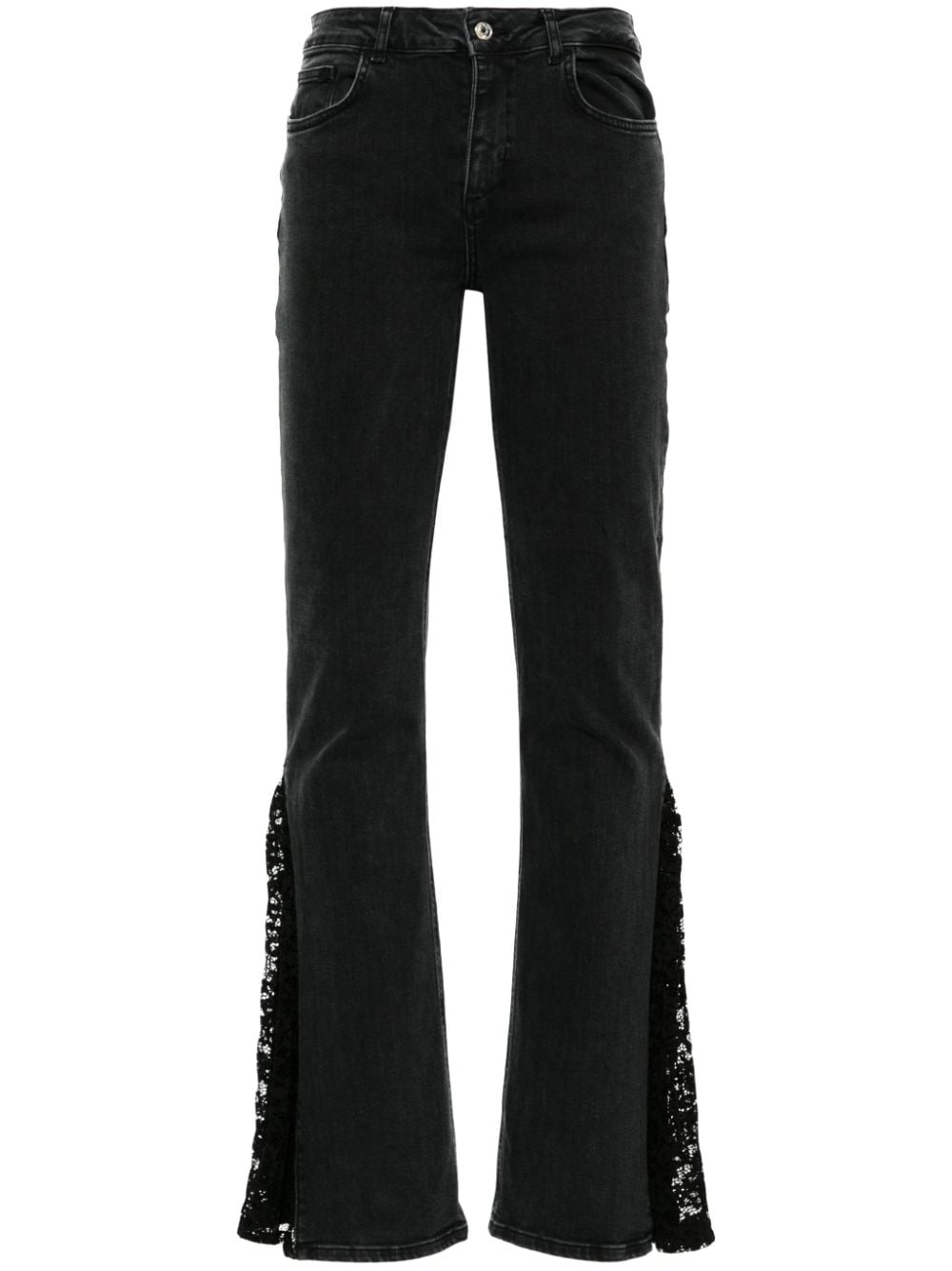 LIU JO lace-panels flared jeans - Black von LIU JO