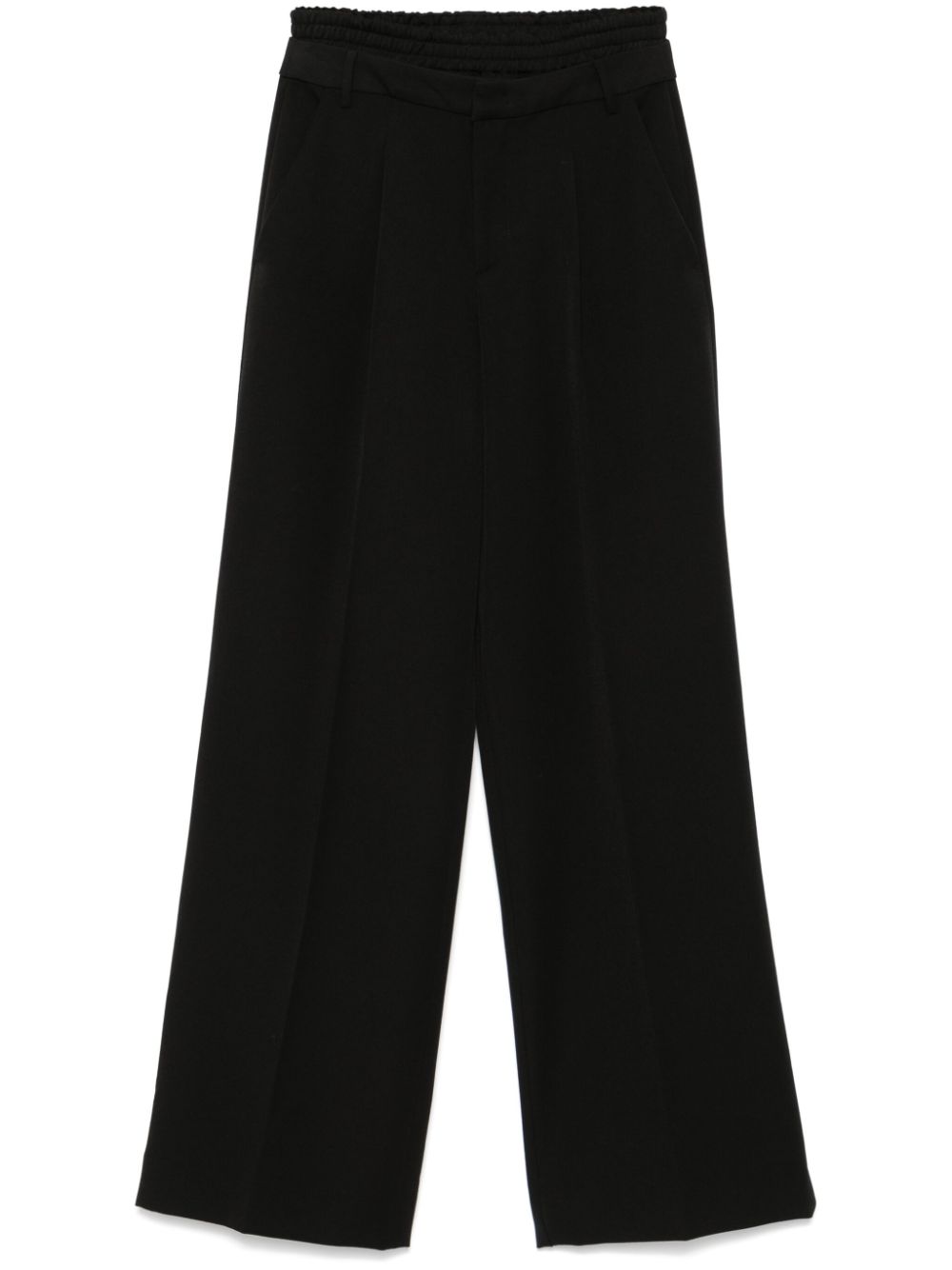 LIU JO layered-effect straight-leg trousers - Black von LIU JO