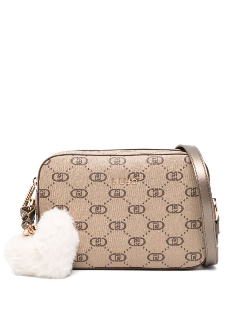 LIU JO logo and charm cross body bag - Neutrals von LIU JO