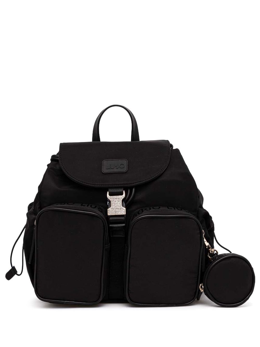 LIU JO logo-appliqué backpack - Black von LIU JO