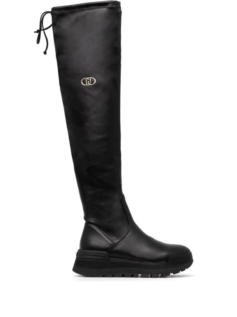 LIU JO logo boots - Black von LIU JO