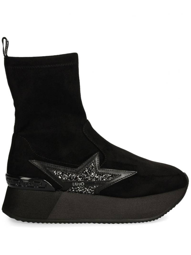 LIU JO logo boots - Black von LIU JO