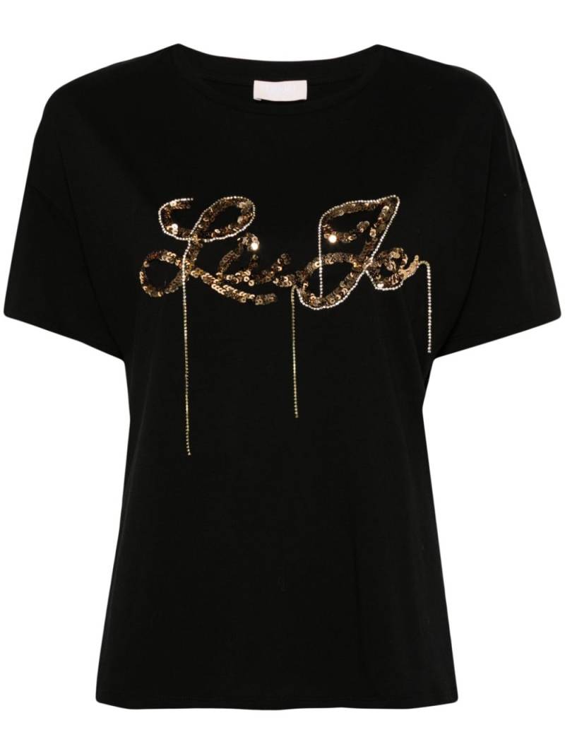 LIU JO logo-embellished T-shirt - Black von LIU JO