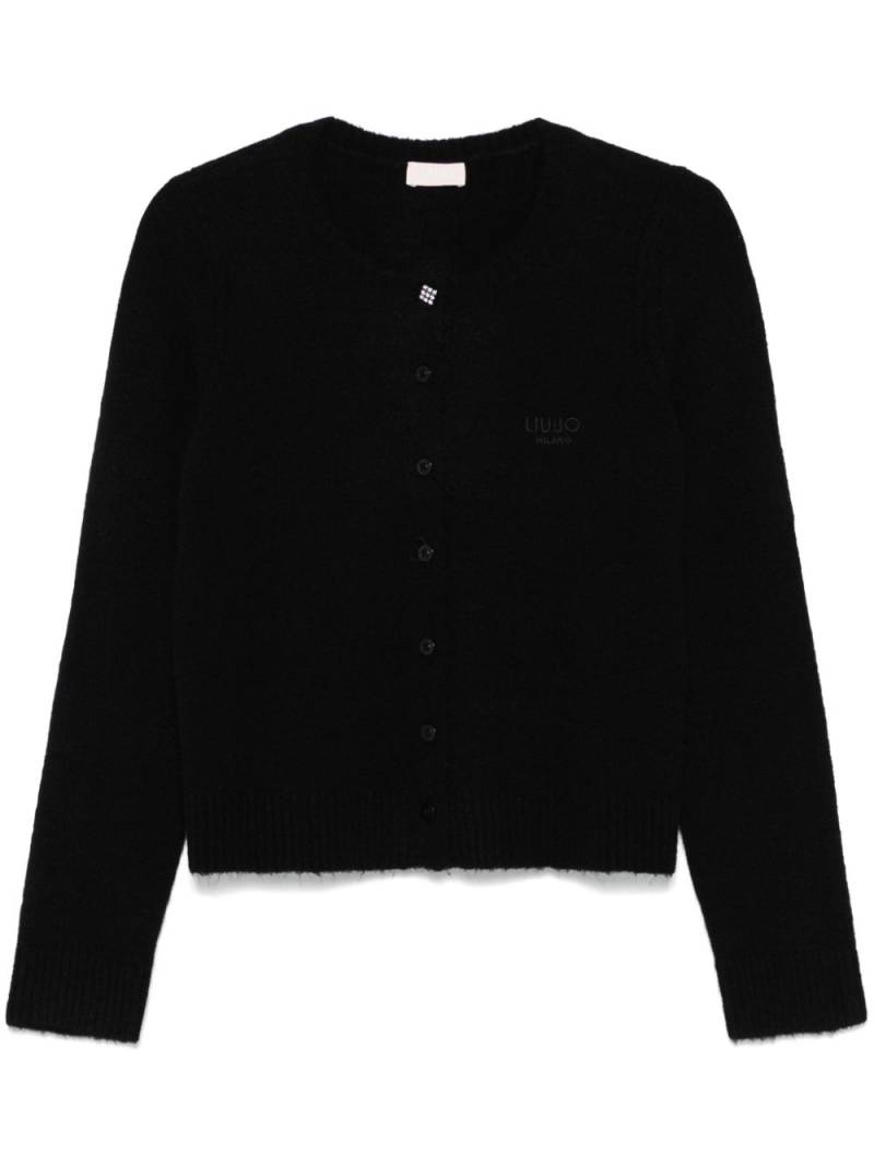 LIU JO logo-embroidered cardigan - Black von LIU JO