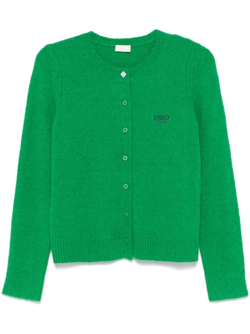 LIU JO logo-embroidered cardigan - Green von LIU JO