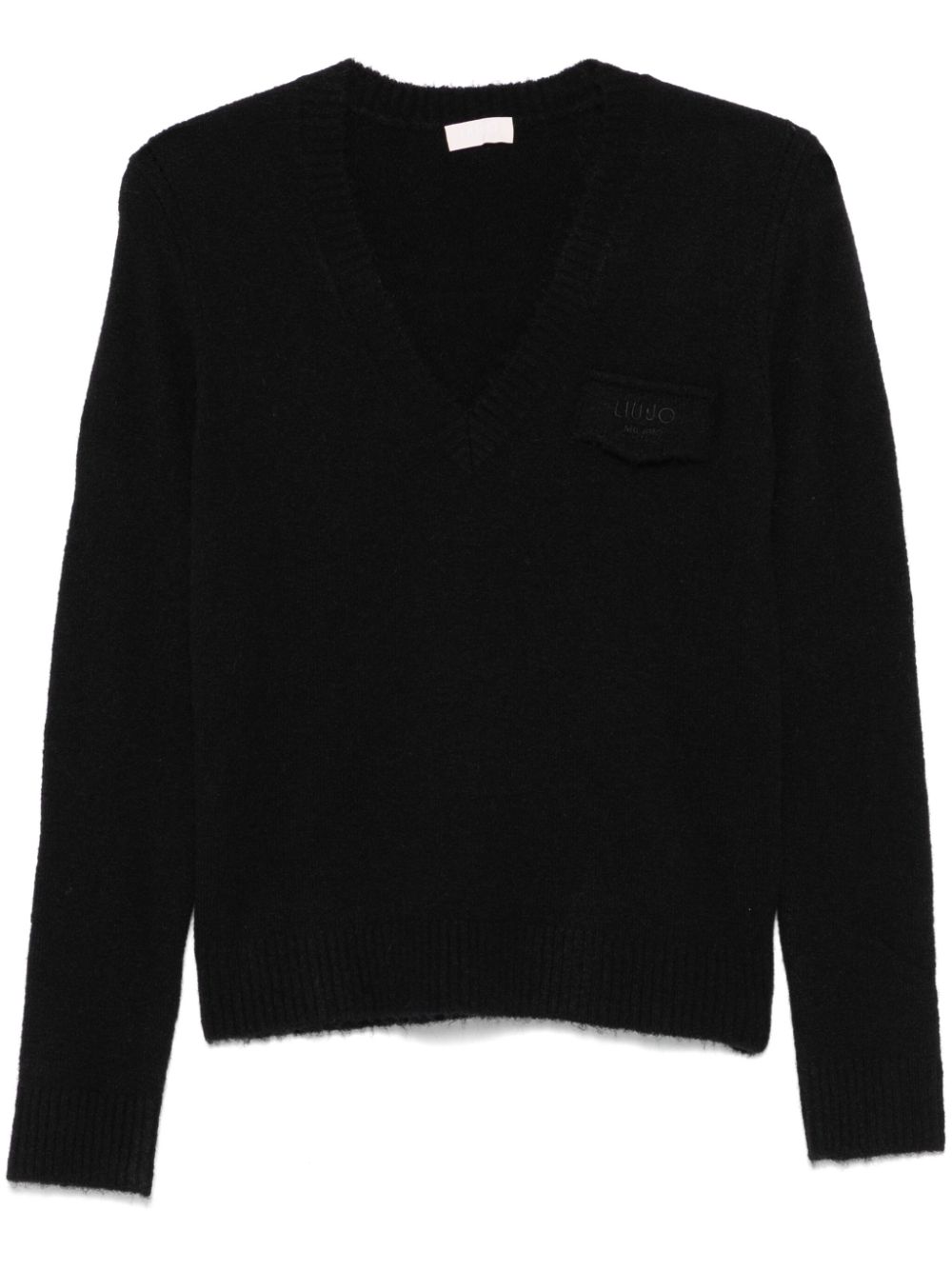 LIU JO logo-embroidered sweater - Black von LIU JO