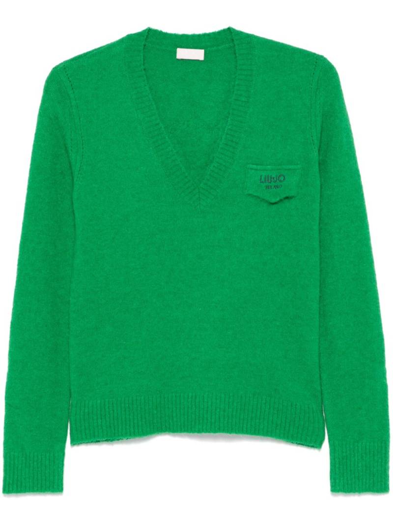 LIU JO logo-embroidered sweater - Green von LIU JO