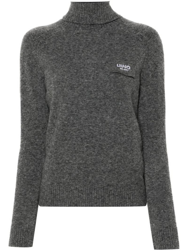 LIU JO logo-embroidered sweater - Grey von LIU JO