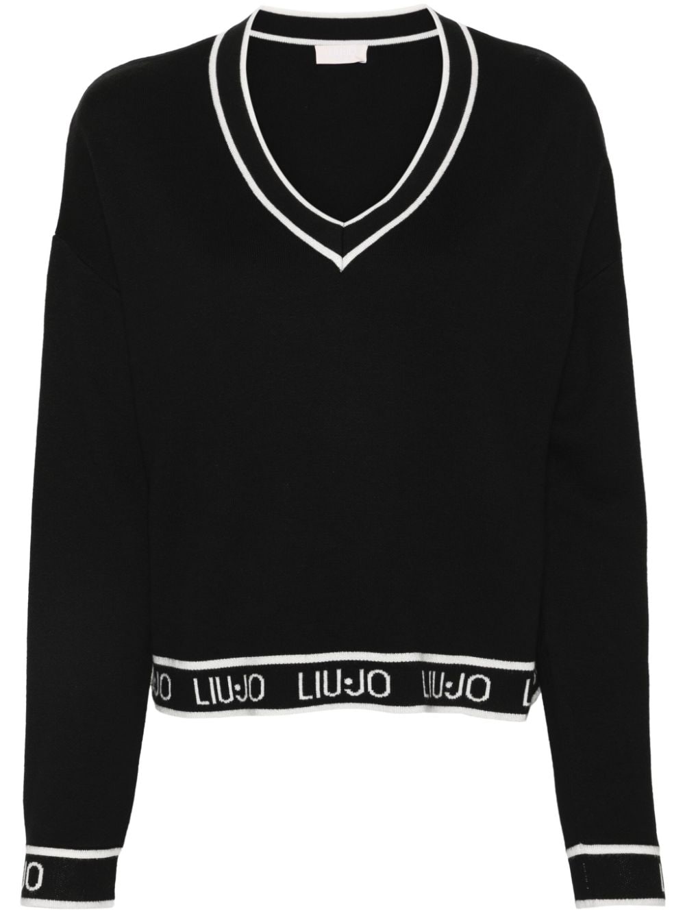 LIU JO logo-intarsia sweat - Black von LIU JO