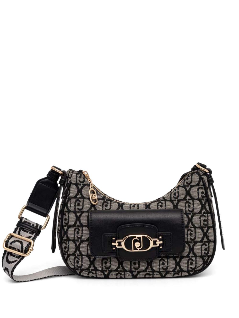 LIU JO logo-jacquard shoulder bag - Black von LIU JO