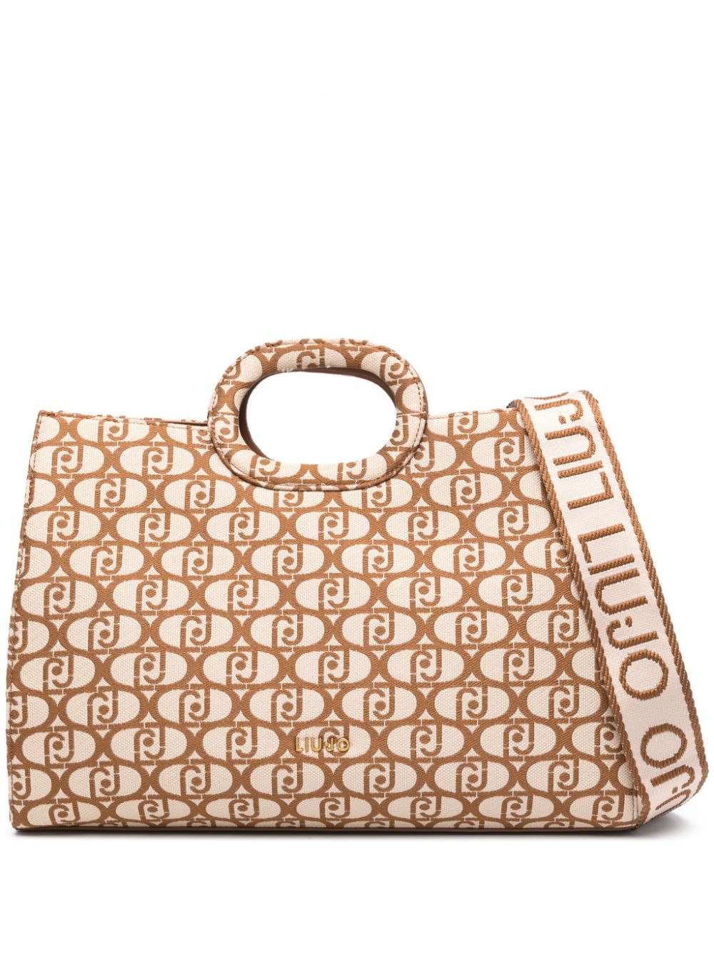 LIU JO logo-jacquard tote bag - Neutrals von LIU JO