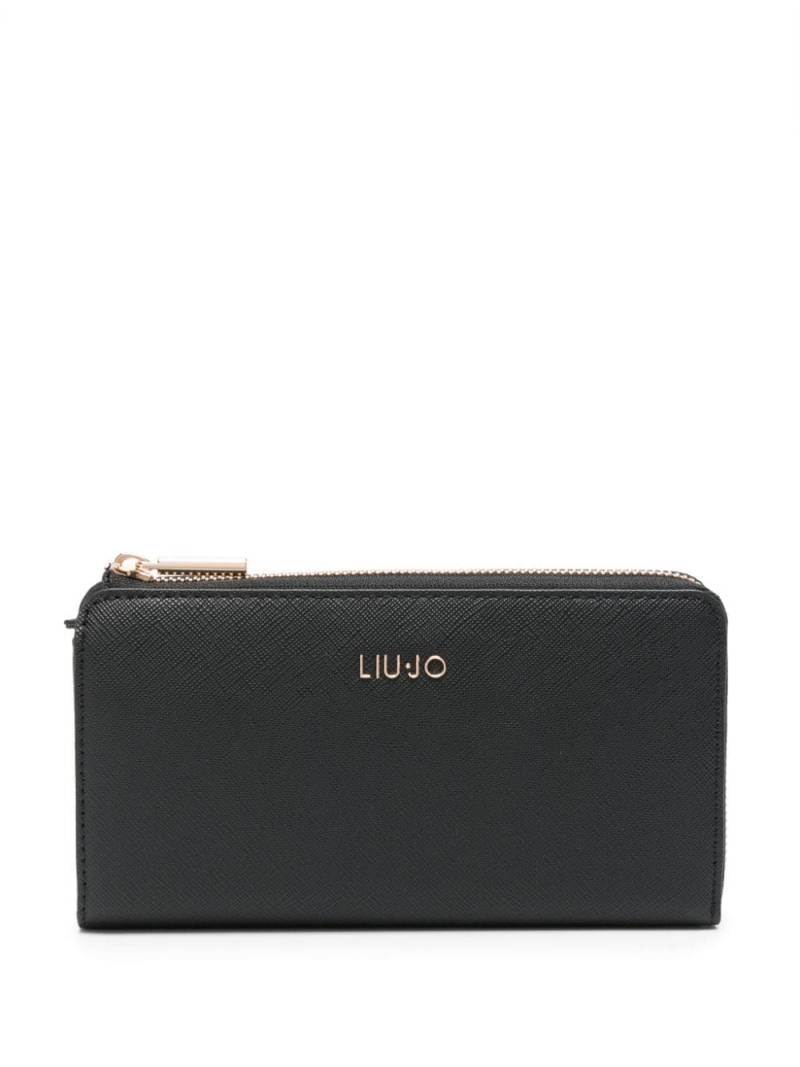 LIU JO logo-lettering accordion wallet - Black von LIU JO