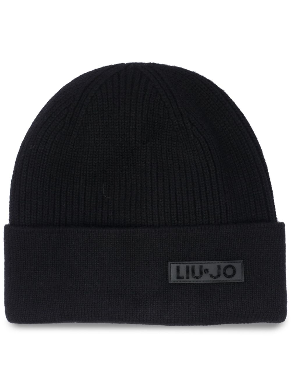 LIU JO logo-patch beanie - Black von LIU JO