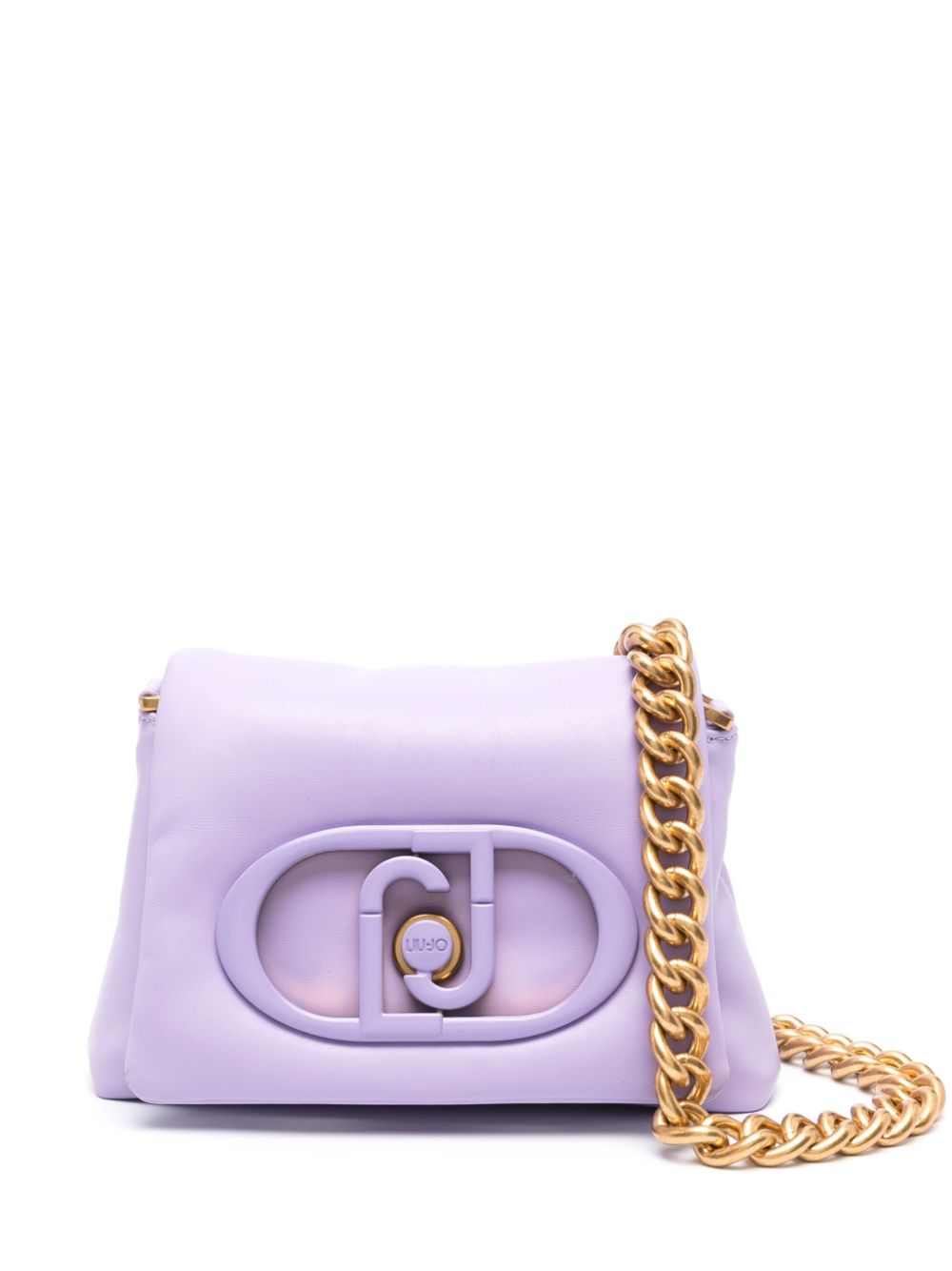 LIU JO logo-plaque padded crossbody bag - Purple von LIU JO