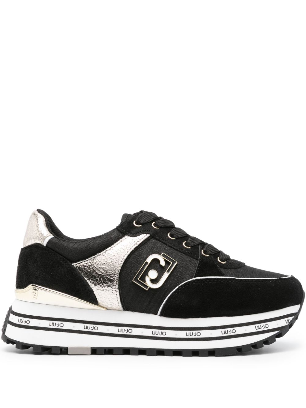 LIU JO logo-plaque panelled-design sneakers - Black von LIU JO