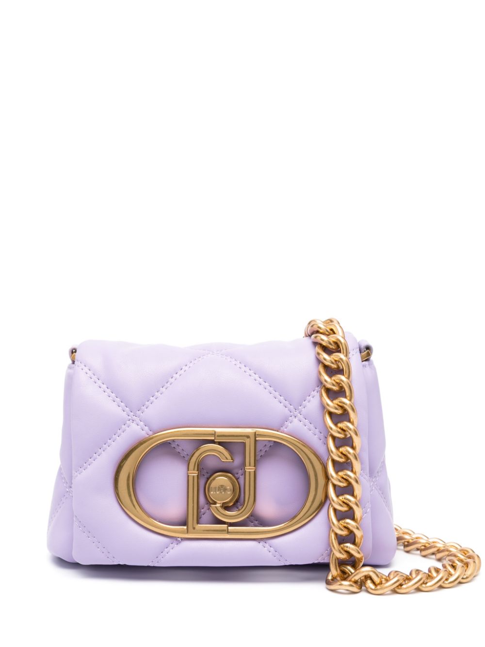 LIU JO logo-plaque quilted crossbody bag - Purple von LIU JO