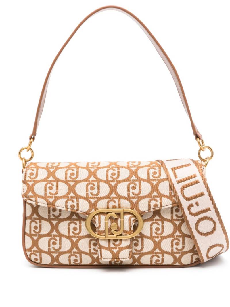 LIU JO logo-plaque shoulder bag - Neutrals von LIU JO