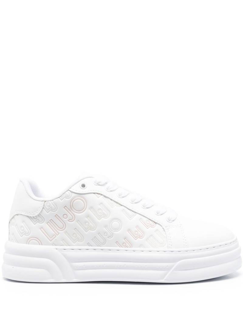 LIU JO logo-print leather sneakers - White von LIU JO