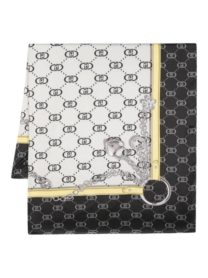 LIU JO logo-print scarf - Black von LIU JO