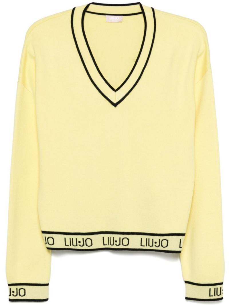 LIU JO logo-trim jumper - Yellow von LIU JO