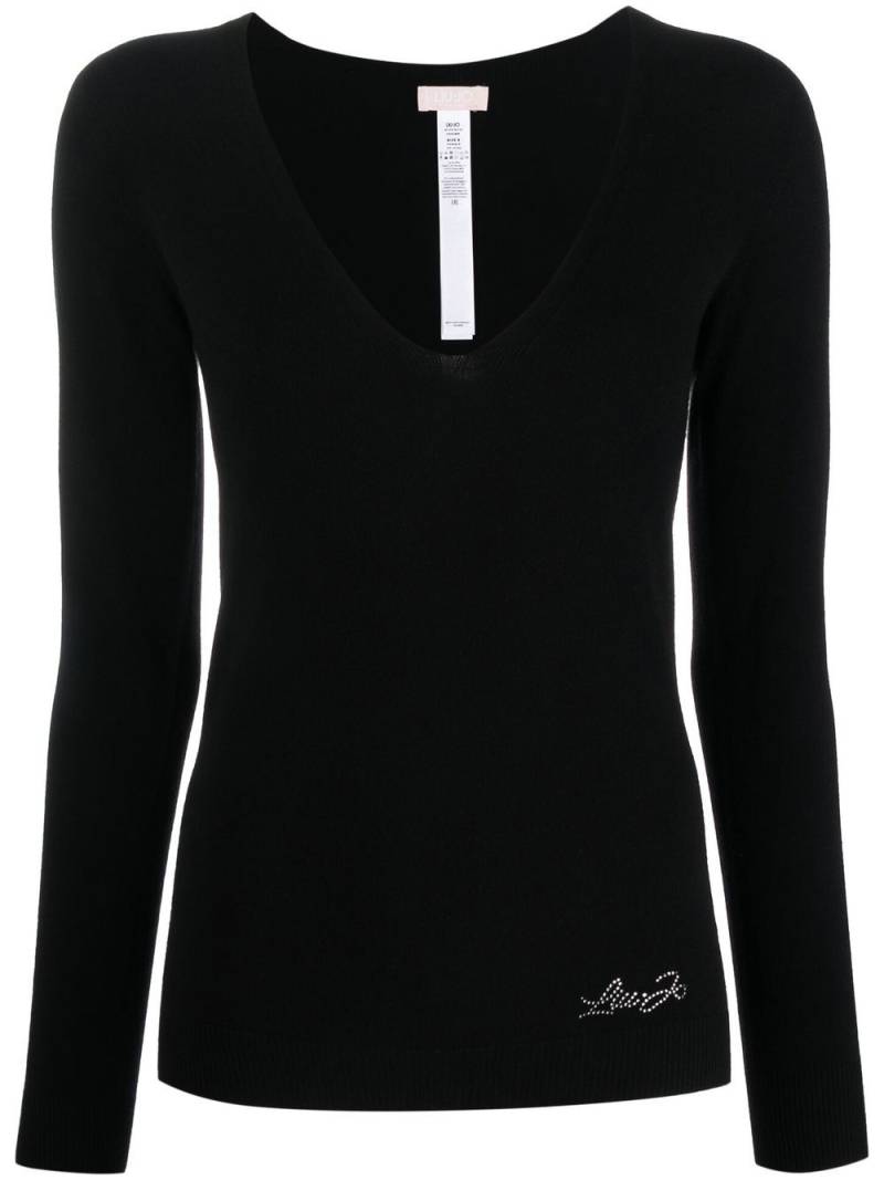 LIU JO long-sleeve fitted jumper - Black von LIU JO