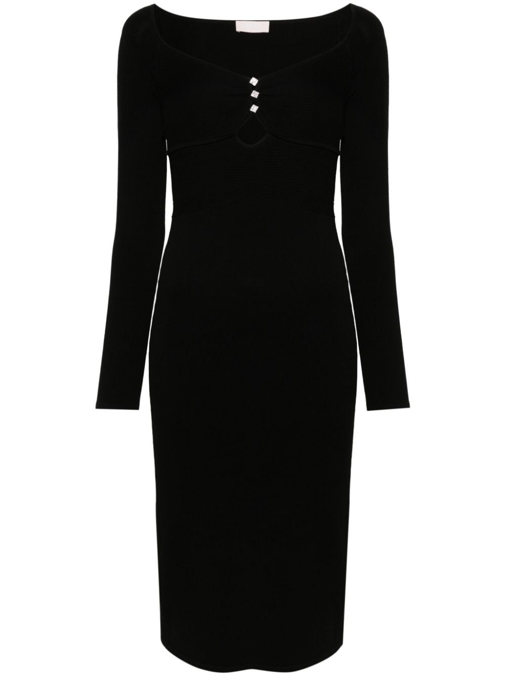 LIU JO long-sleeve knitted dress - Black von LIU JO