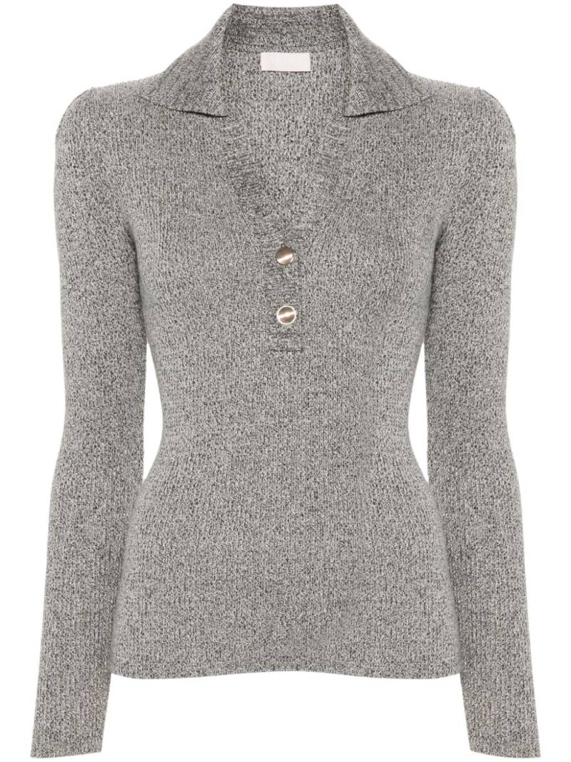 LIU JO lurex-detail knitted top - Grey von LIU JO