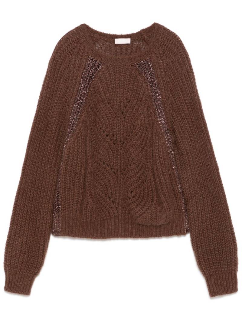 LIU JO lurex-detail sweater - Brown von LIU JO