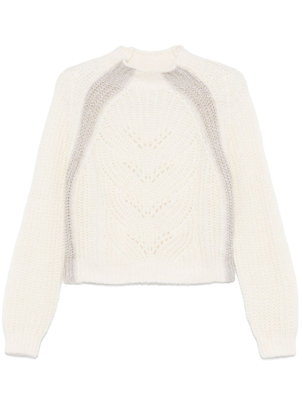 LIU JO lurex-detail sweater - White von LIU JO