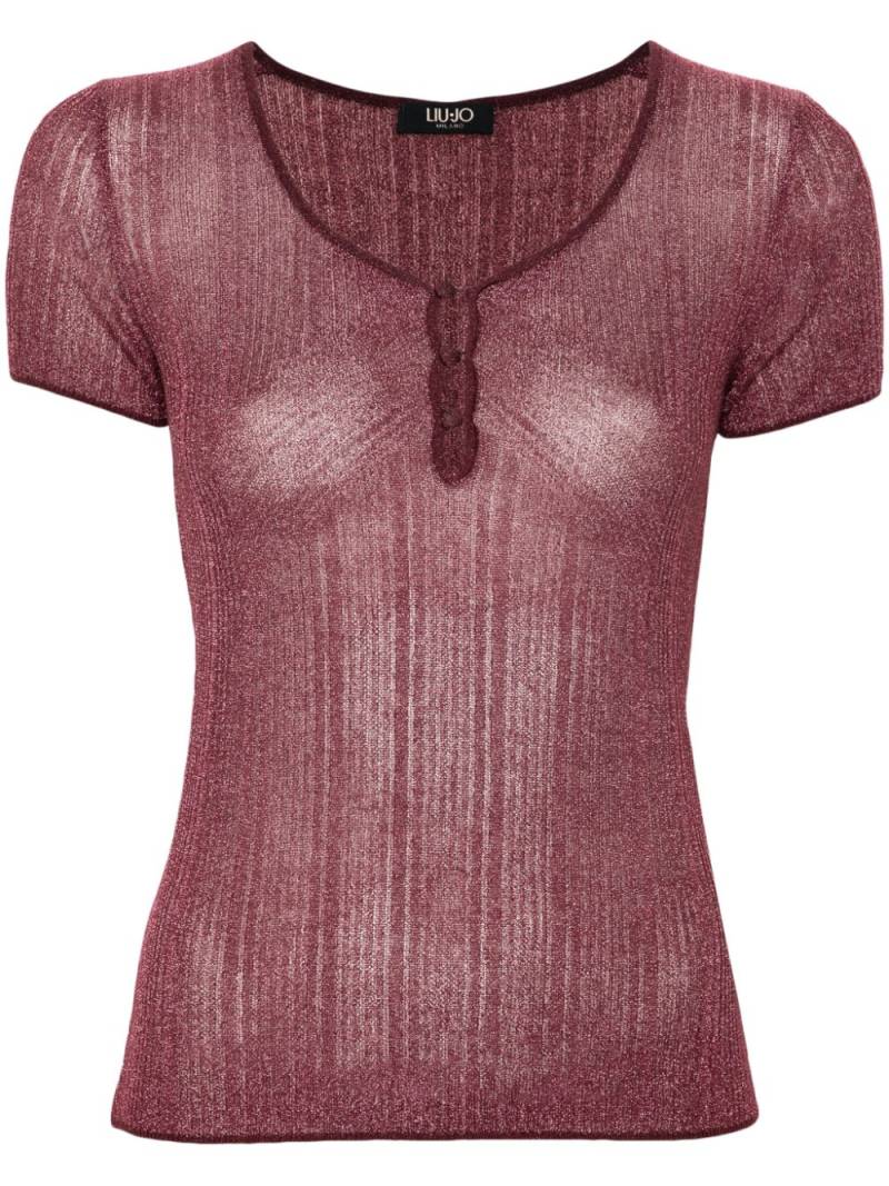 LIU JO lurex knitted top - Pink von LIU JO